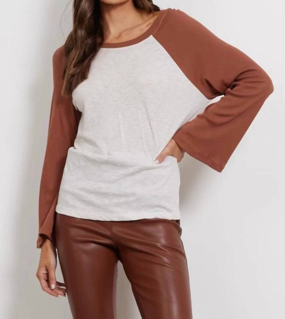 NEW LAMADE baseball bell sleeve tee in dove